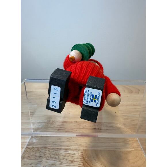 Ljungstroms Of Sweden Tomte Wooden Figure Holding Christmas Tree JL - Picture 7 of 11